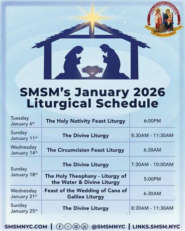 January 2026 Liturgical Services