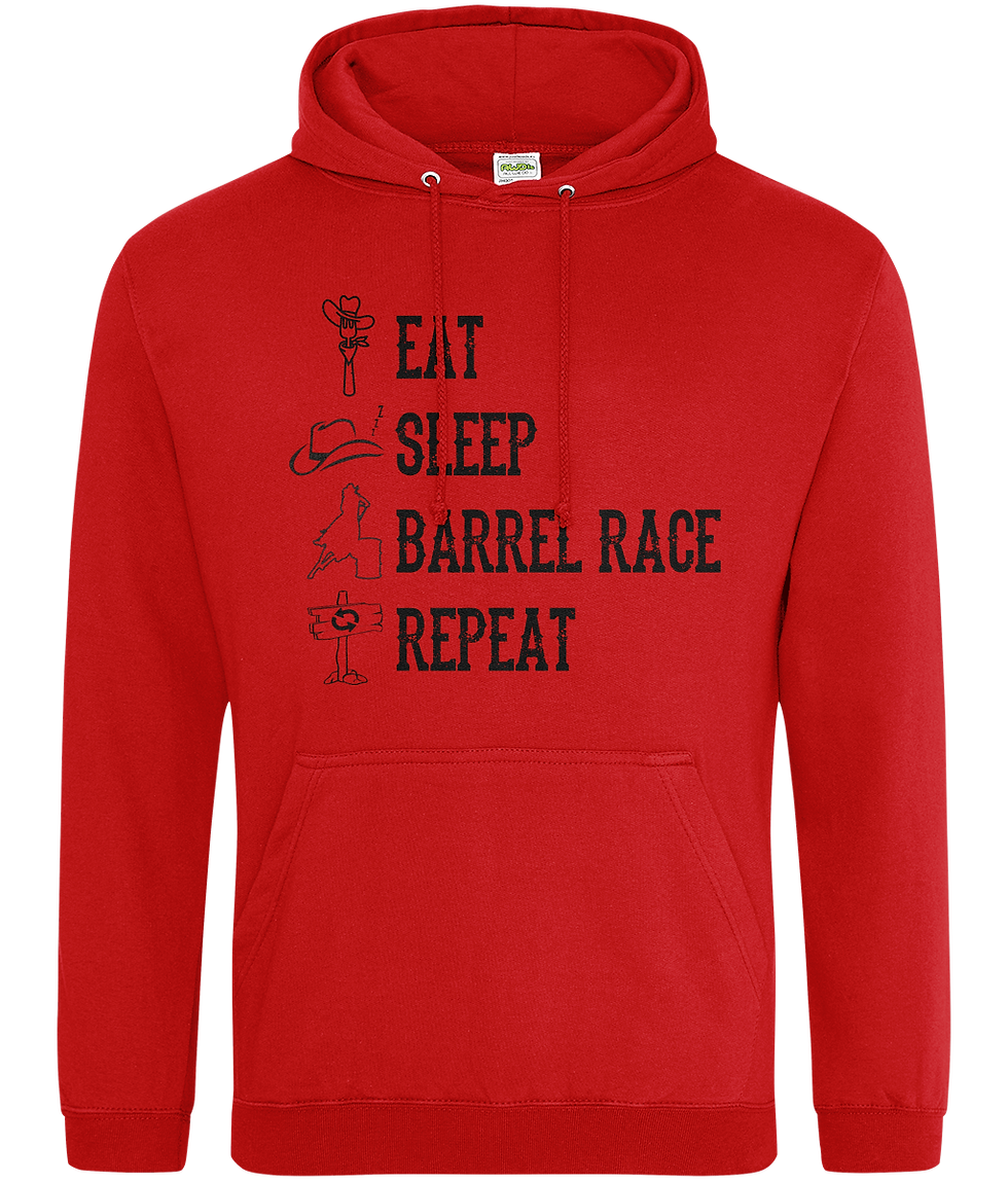 Thumbnail: UNISEX HOODIE :EAT, SLEEP, BARREL RACE, REPEAT