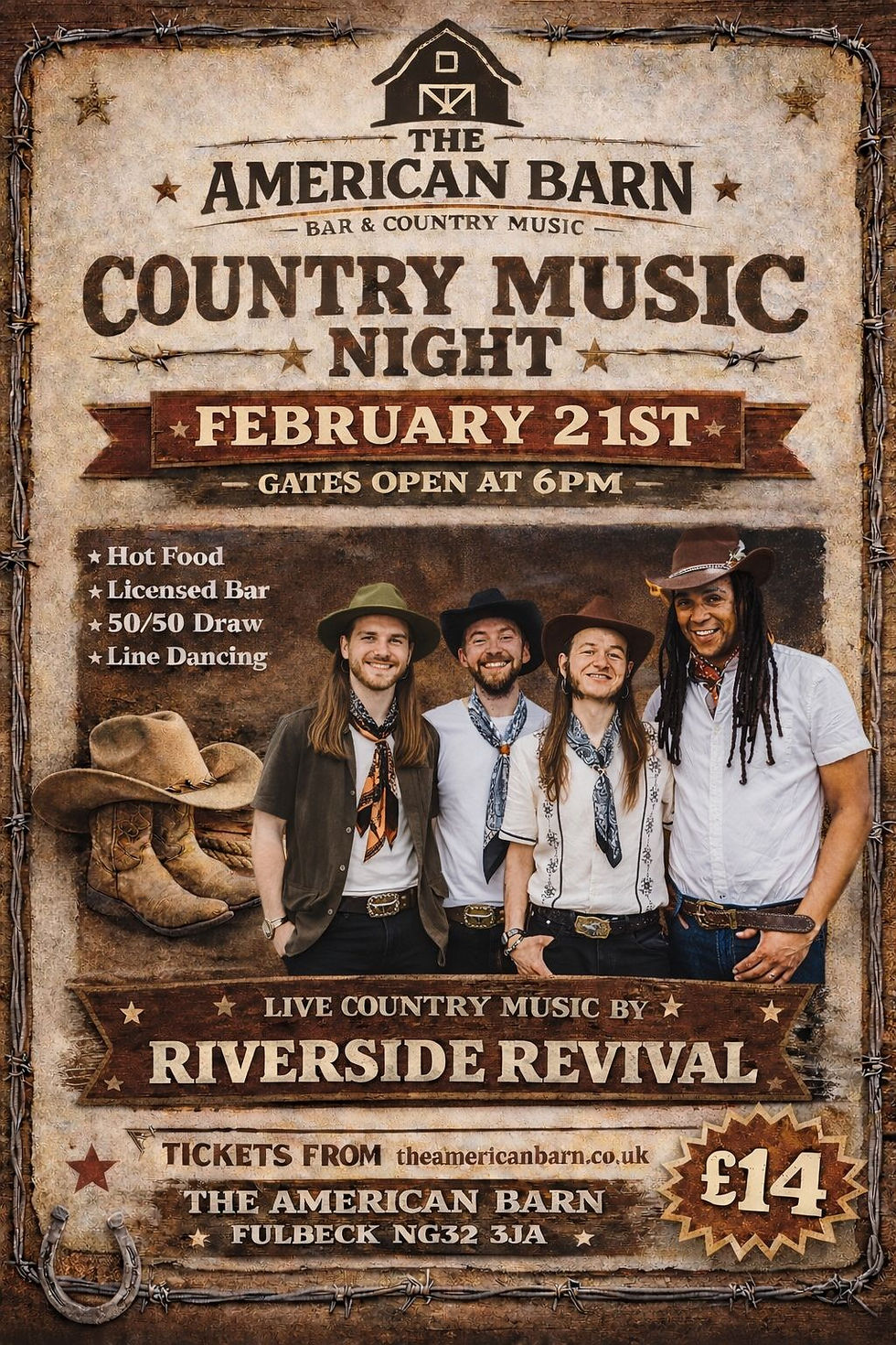 Country Music & Line Dancing -21st February 2026
