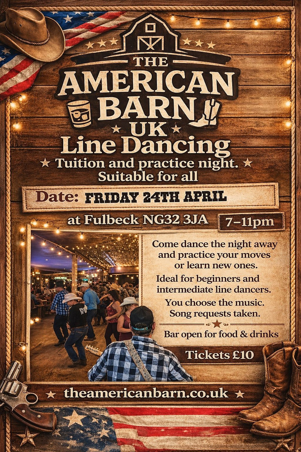 Line Dancing Tuition & Practice Night - 24th April 2026