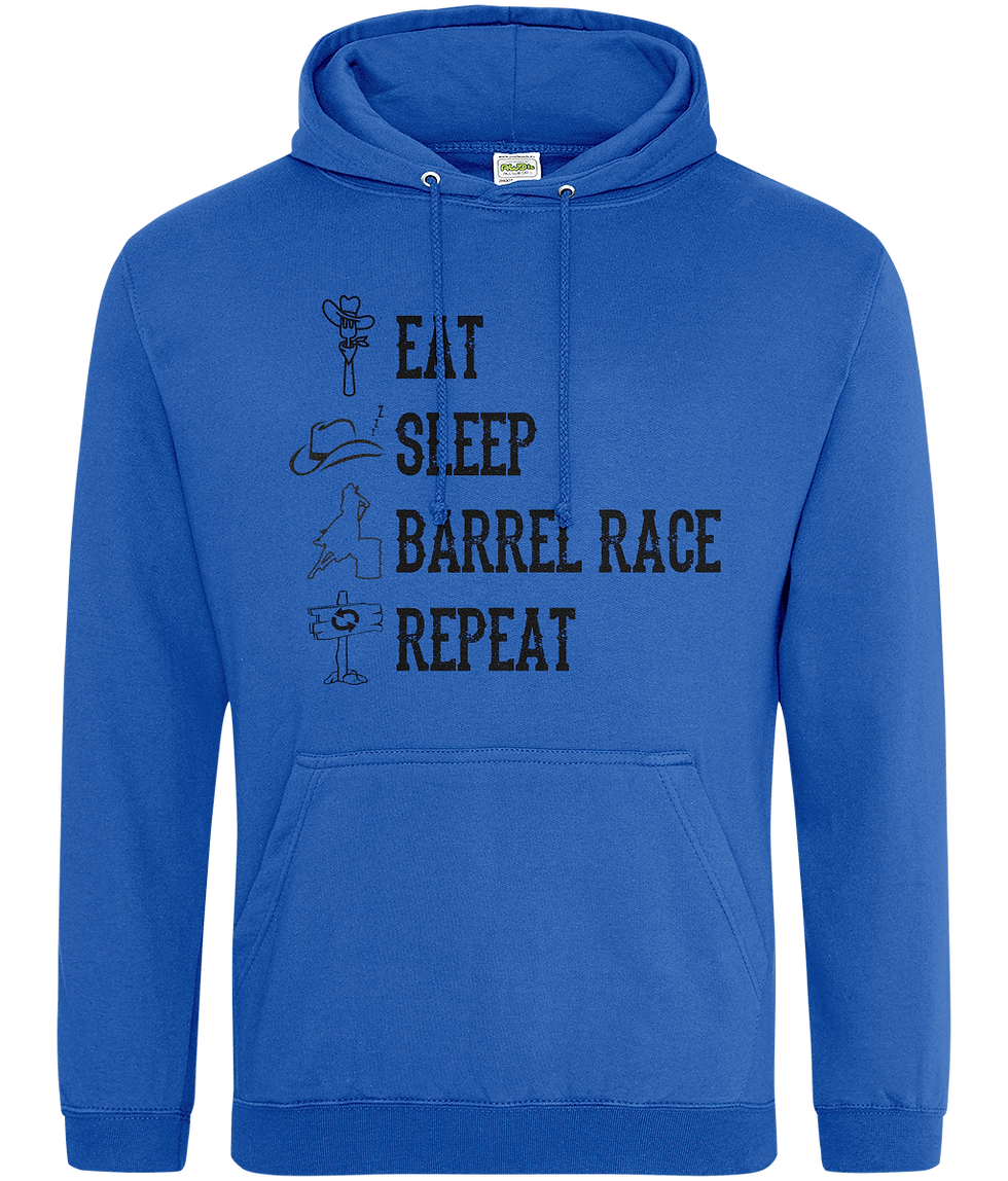 Thumbnail: UNISEX HOODIE :EAT, SLEEP, BARREL RACE, REPEAT
