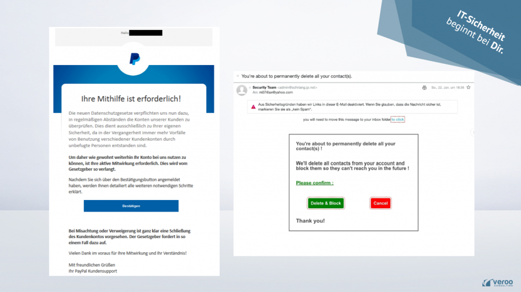 Phishing-Beispiel