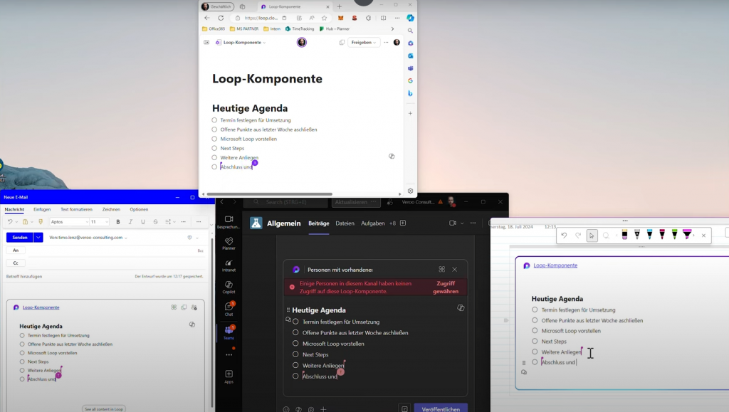 Loop jederzeit aktuell