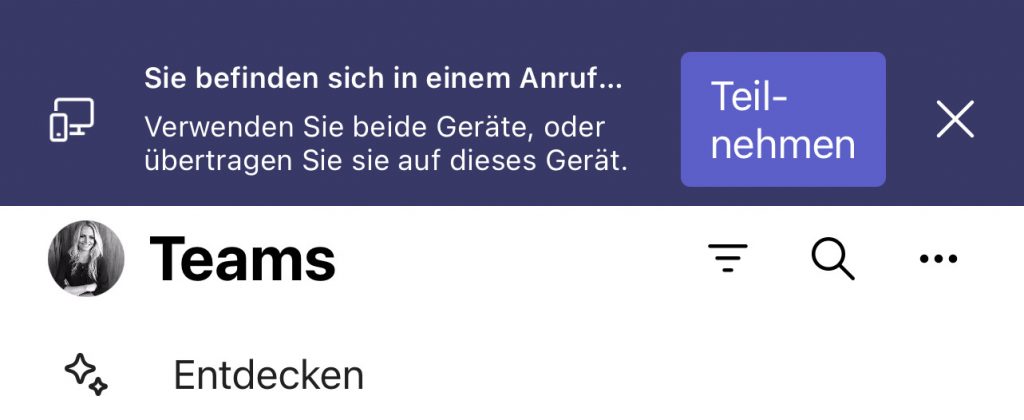 Mit anderem Gerät am Meeting teilnehmen