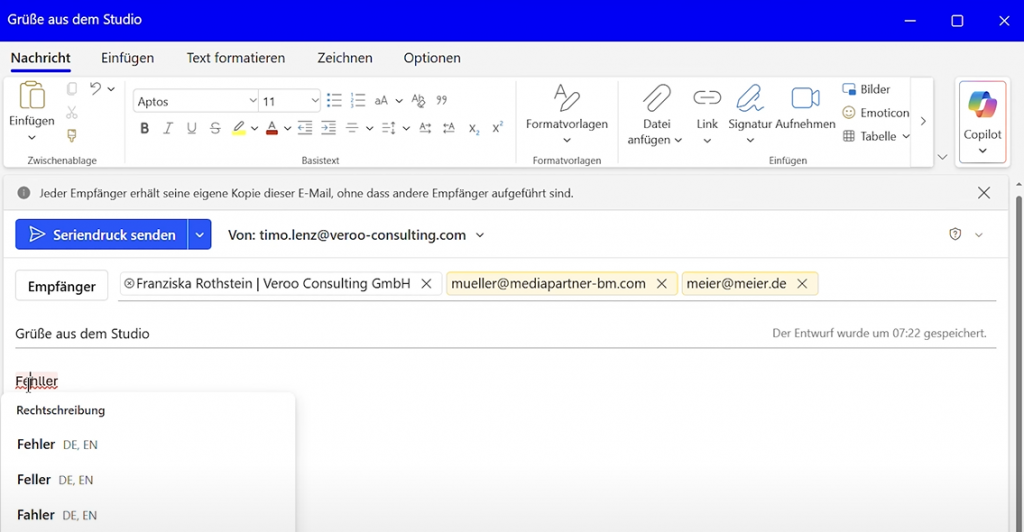 Neue Rechtschreibkorrektur