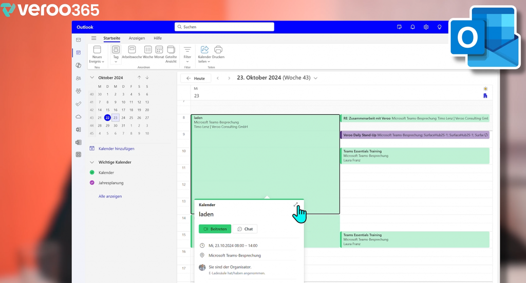 Outlook-Termin blockiert