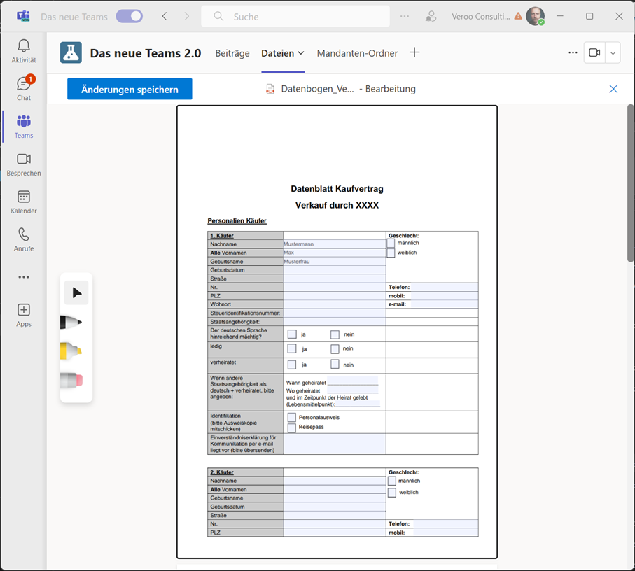 automatisch befüllte PDF