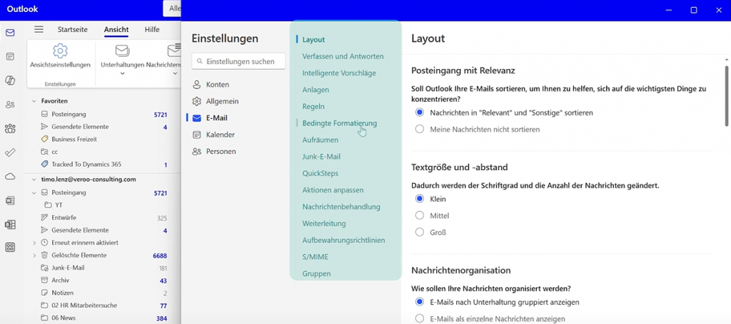 Bedingte Formatierung