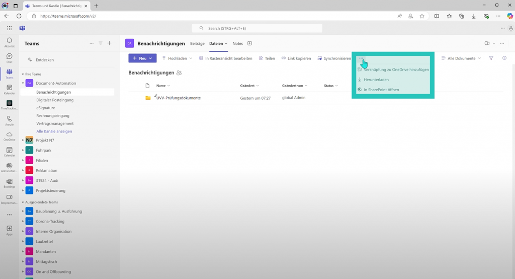 auf SharePoint Alerts zugreifen