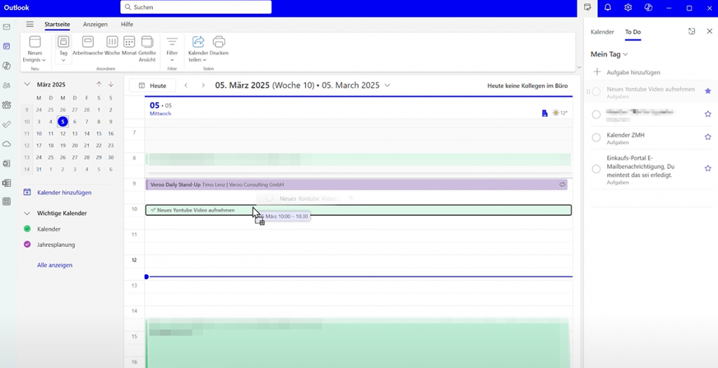 Aufgaben per Drag & Drop erstellen