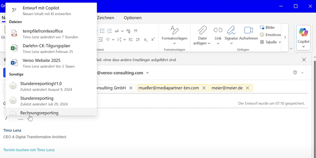 Dateien per Backslash teilen