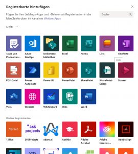 Pages an Tab anheften