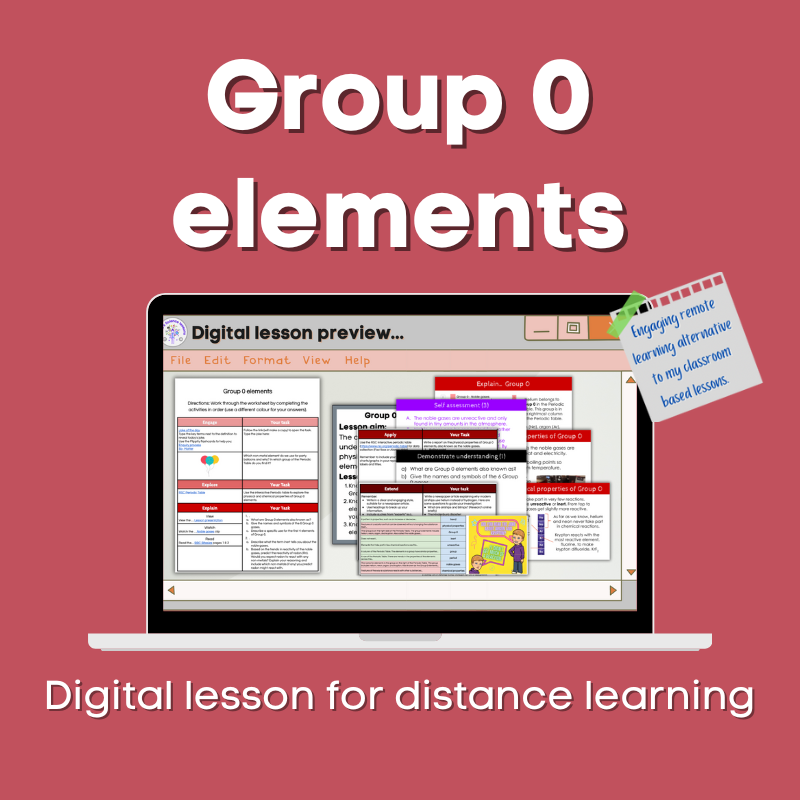 Group 0 elements Distance learning