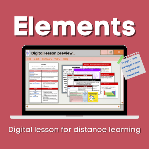 Elements Distance learning | Cmgs Science Lessons