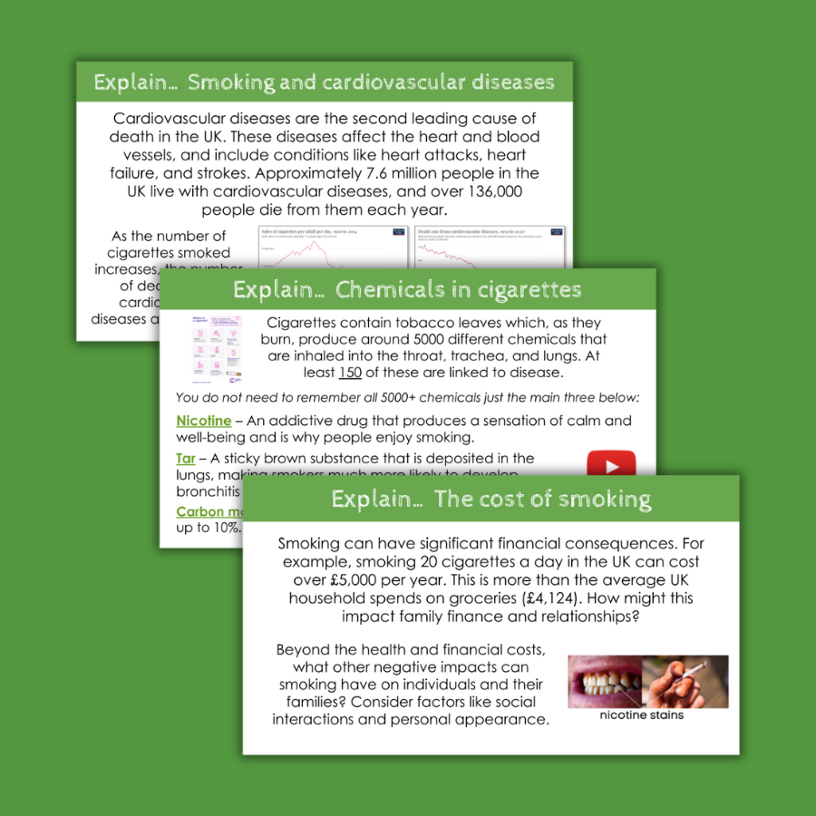 Thumbnail: The risks of smoking Distance learning