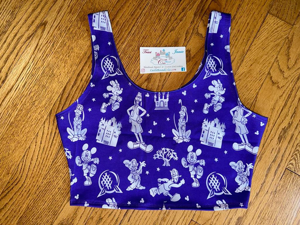 Running with Character True Purple RTS Crop Top (Medium)