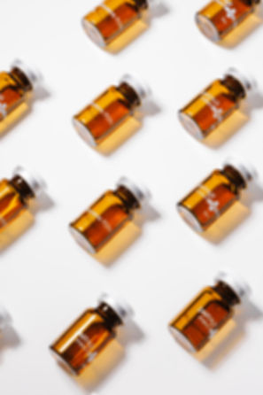 Pattern of Cellufree amber treatment glass vials