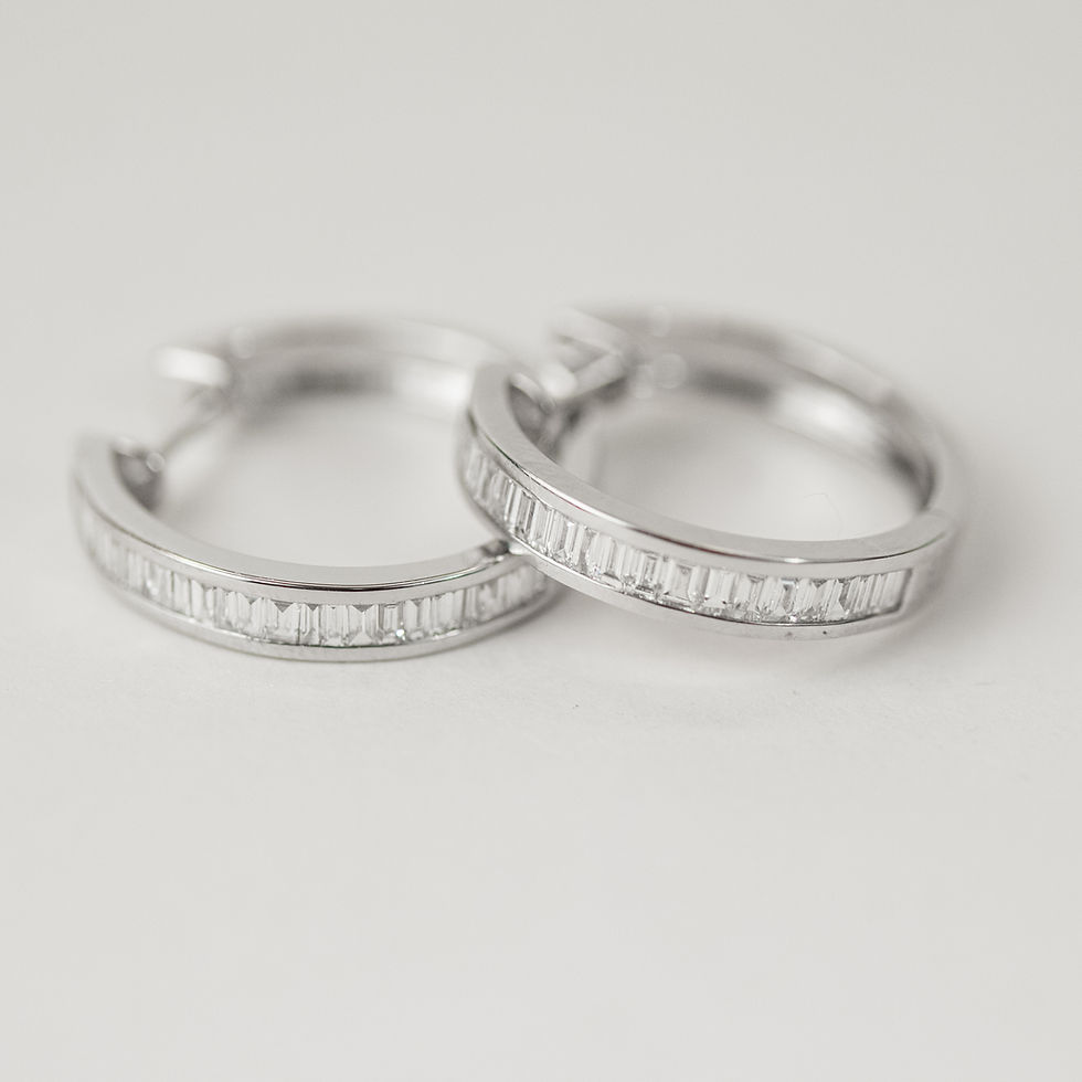 White Gold Diamond Earring