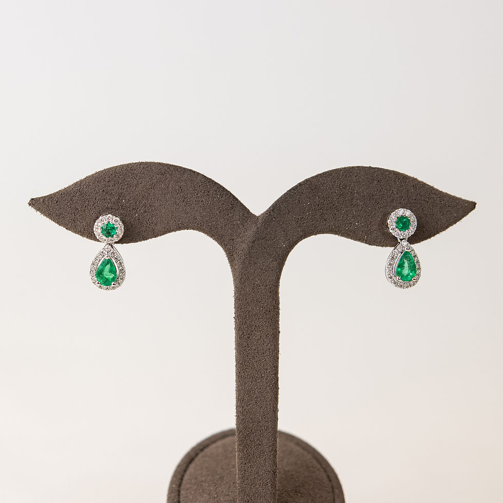 Thumbnail: emerald diamond earring 