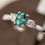 Thumbnail: Emerald Diamond Trilogy Ring