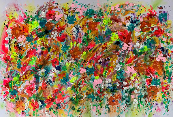 abstract, flowers, florals, colours, flowerart