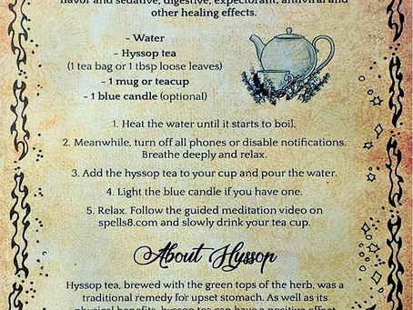 A Hyssop Charm - For Anti-stress & Anxiety