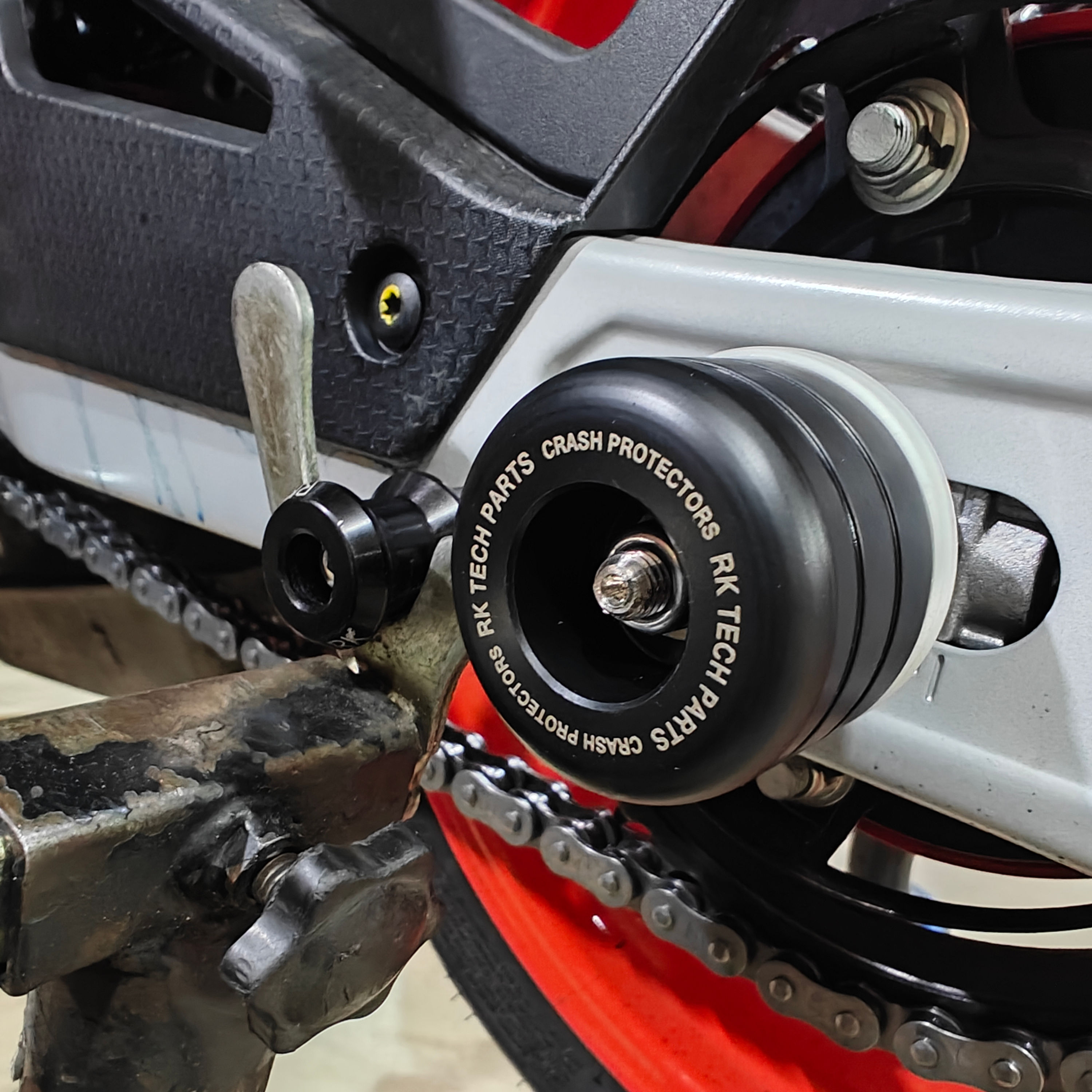 RK Tech Rear Axle Sliders (Aprilia RS 457)