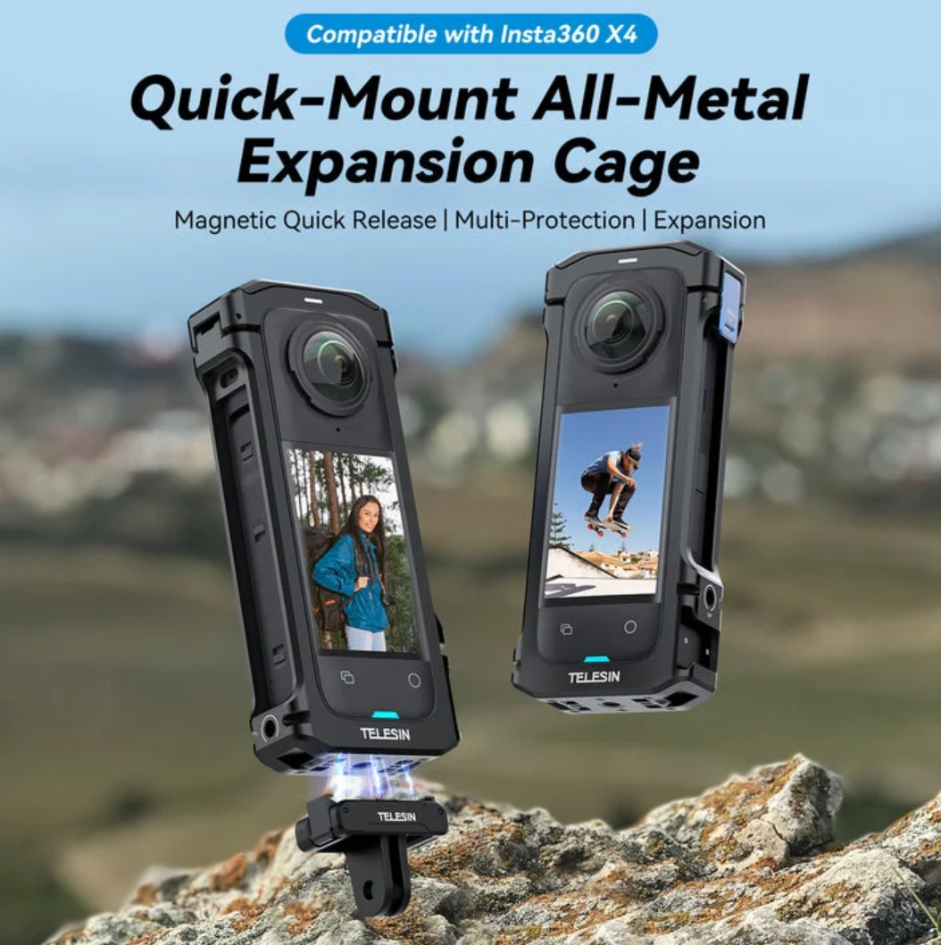 Telesin Aluminum cage for Insta360 X4