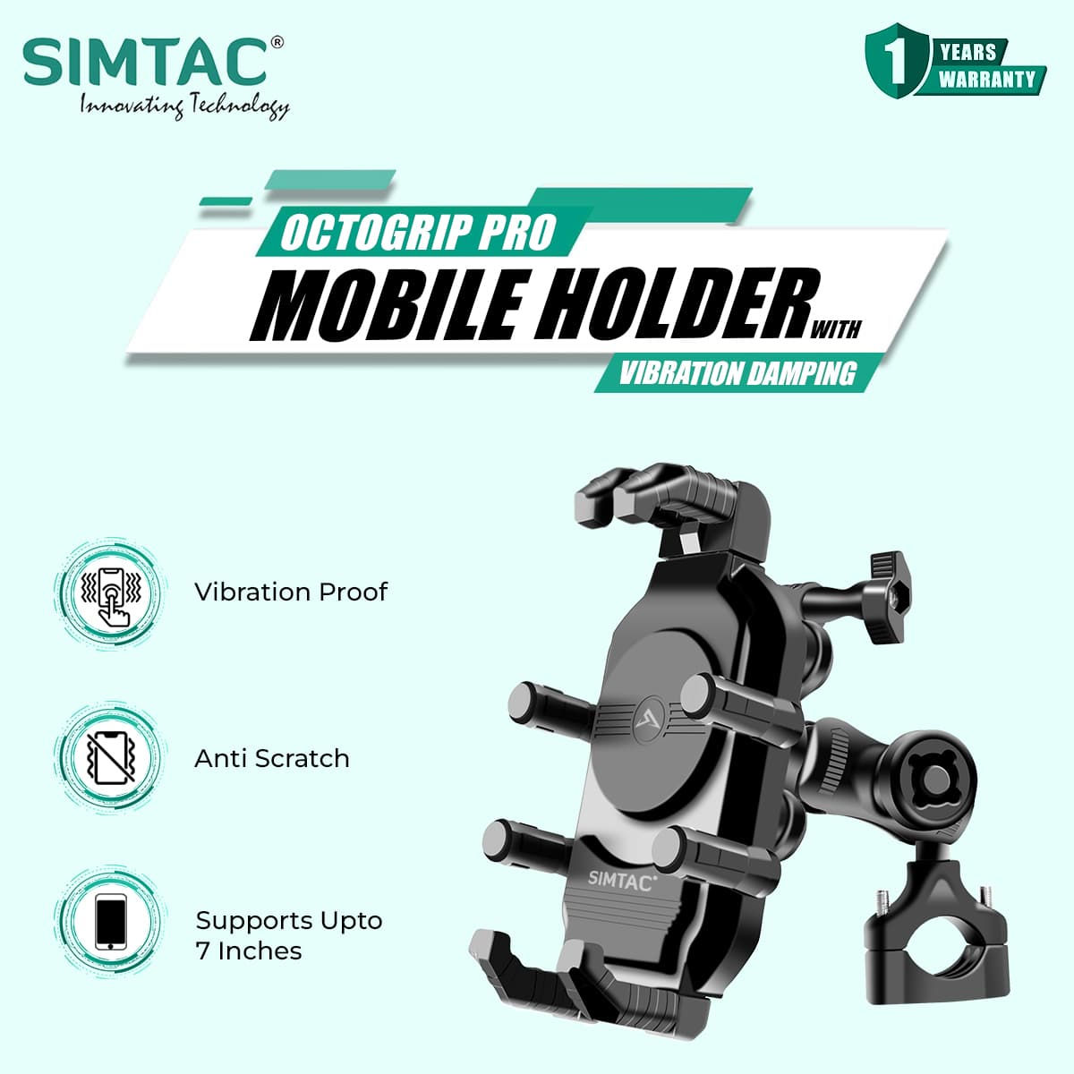 SIMTAC Octo Grip Mobile Holder (MH03 Pro)