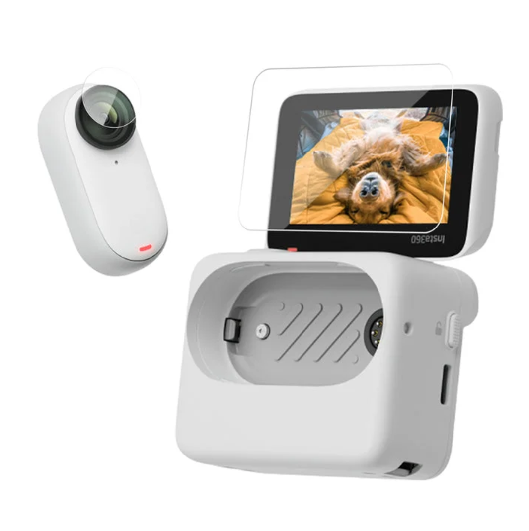 Telesin Tempered Glass Film (Lens Film x1 & Screen Film x1) for Insta360 GO-3