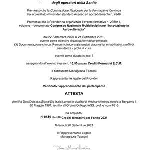 Attestati dal 2020 al 2022