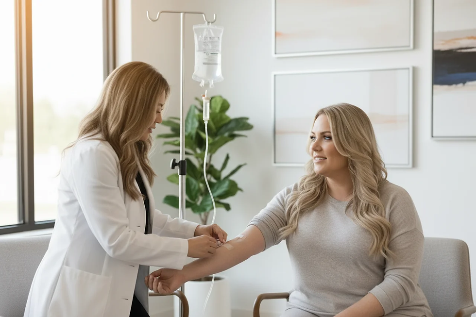 CEO and Board-Certified Nurse Practitioner Aileen Sonza providing a personalized wellness consultation, helping a client select the perfect hydration iv near me for their unique health history.