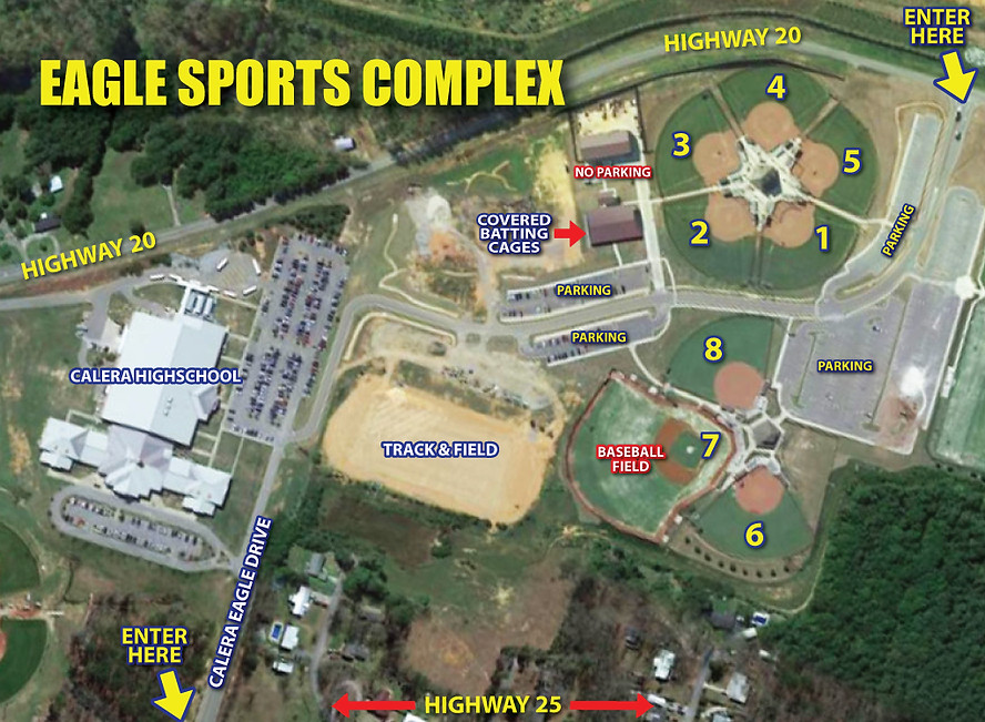 Shooting Stars Tournament Facility Map DC Elite Softball