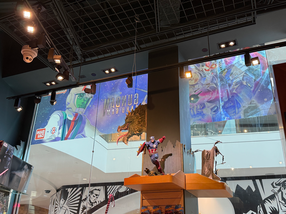 Bandai Gundam TCG Window Ad