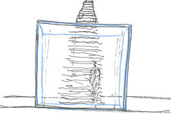 Sketch of a moment in the piece