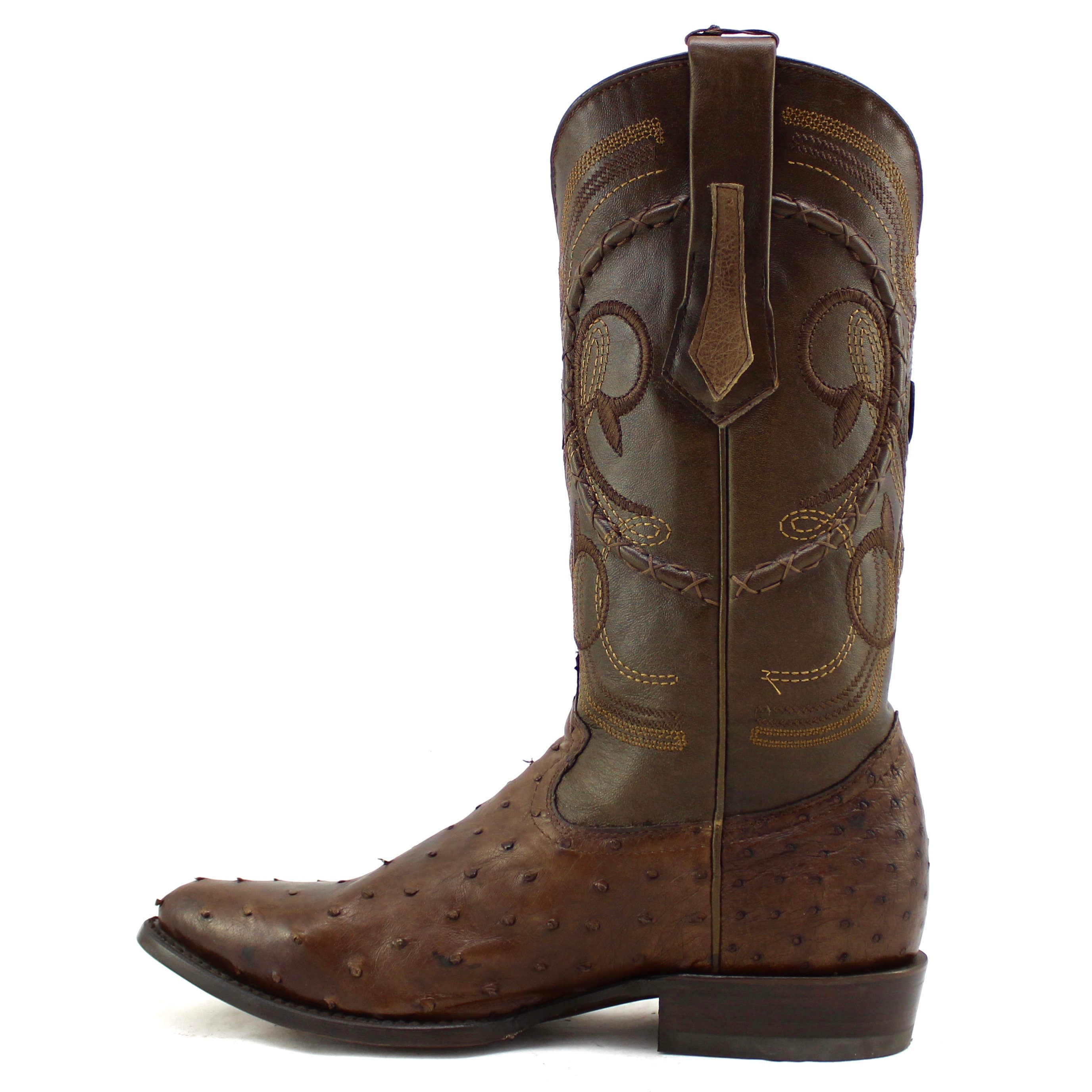 botas de avestruz cafes