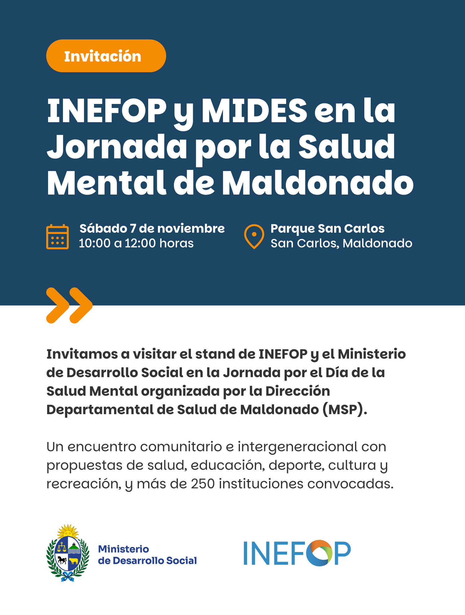 INEFOP y MIDES en la Jornada por la Salud Mental de Maldonado