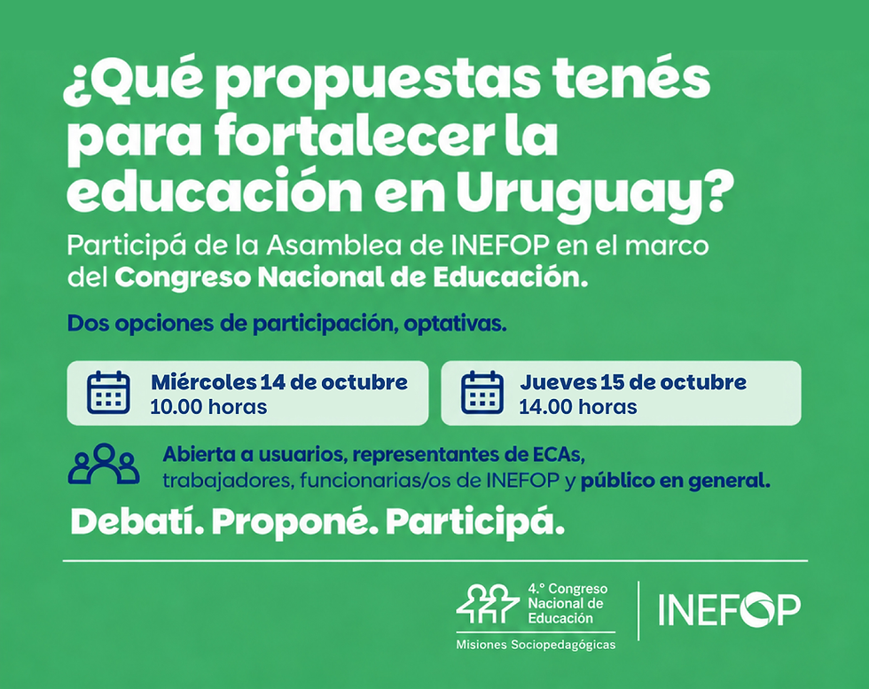 Asamblea de INEFOP en el marco del Congreso Nacional de Educación.