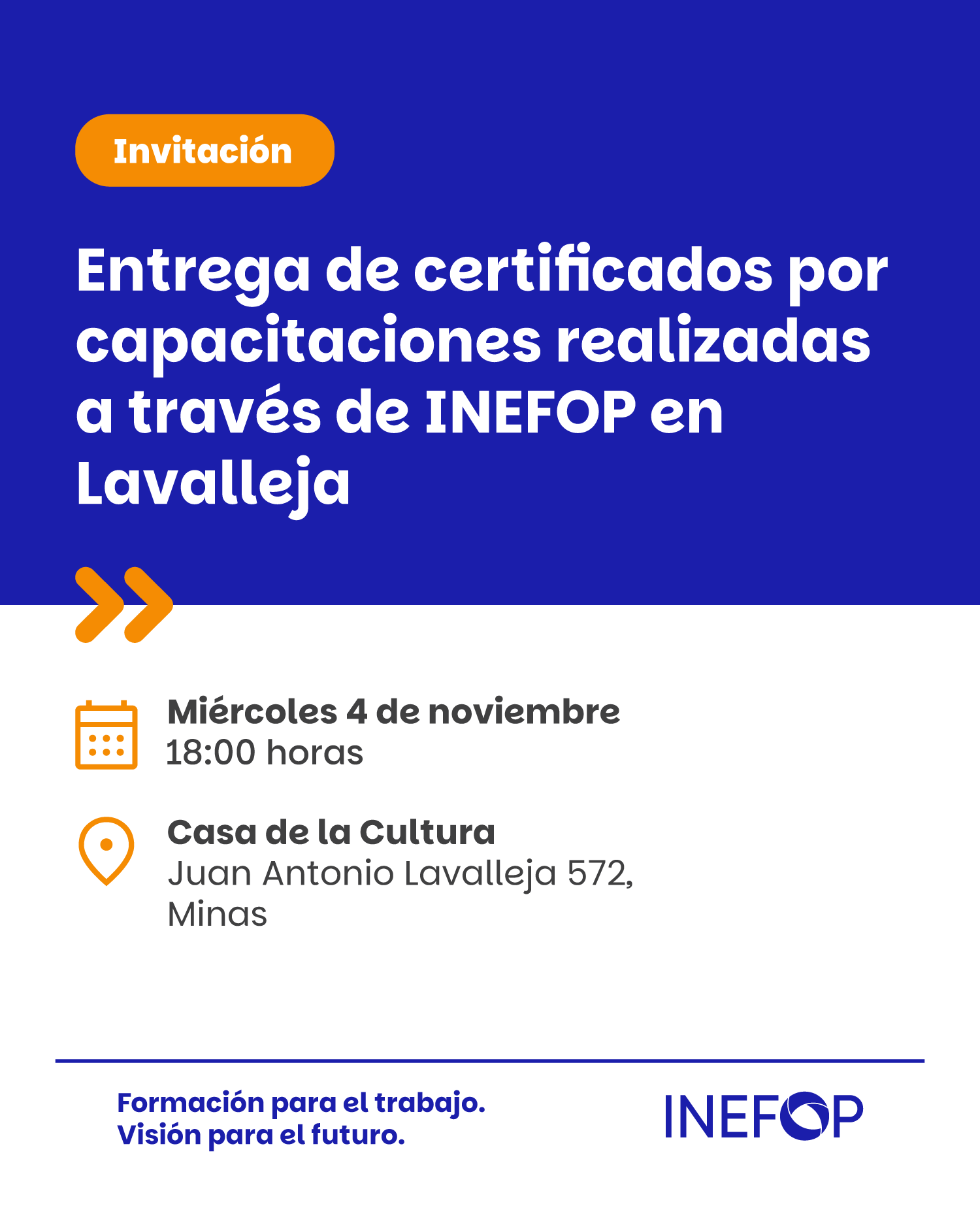 Entrega de certificados por capacitaciones realizadas a través de INEFOP en Lavalleja
