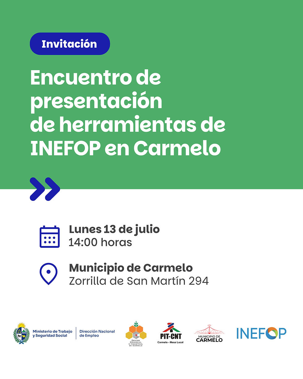 Encuentro de presentación de herramientas de INEFOP en Carmelo