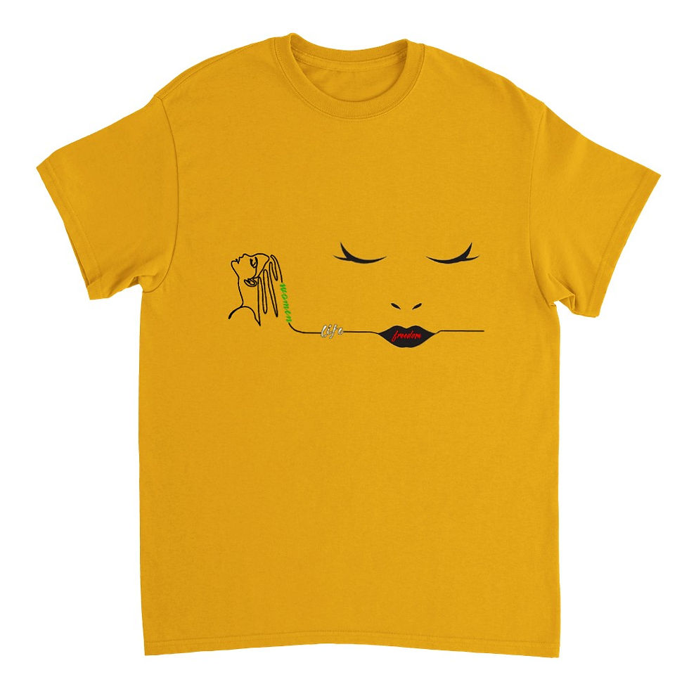 Thumbnail: Heavyweight Unisex Crewneck T-shirt - Women-Life-Freedom
