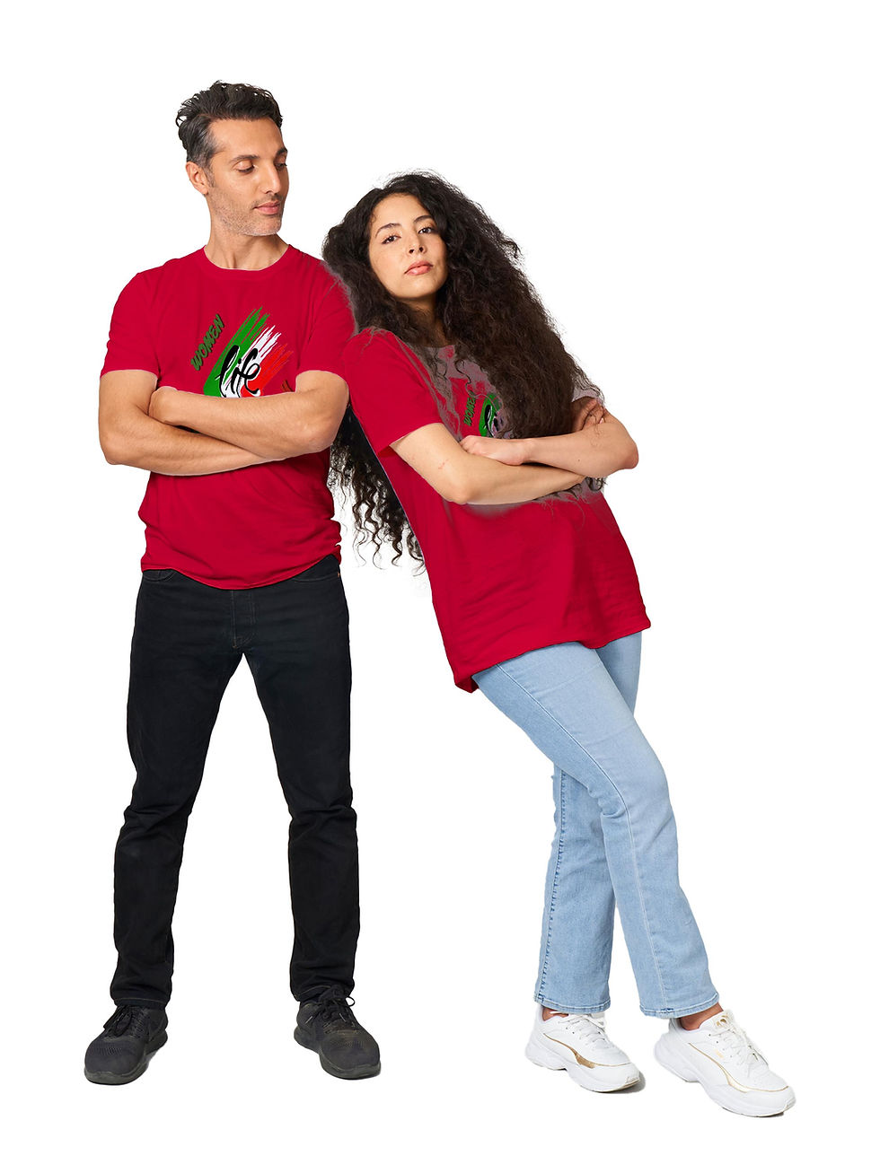Thumbnail: Women Life Freedom | Classic Unisex Crewneck T-shirt | printed on the Front+Back
