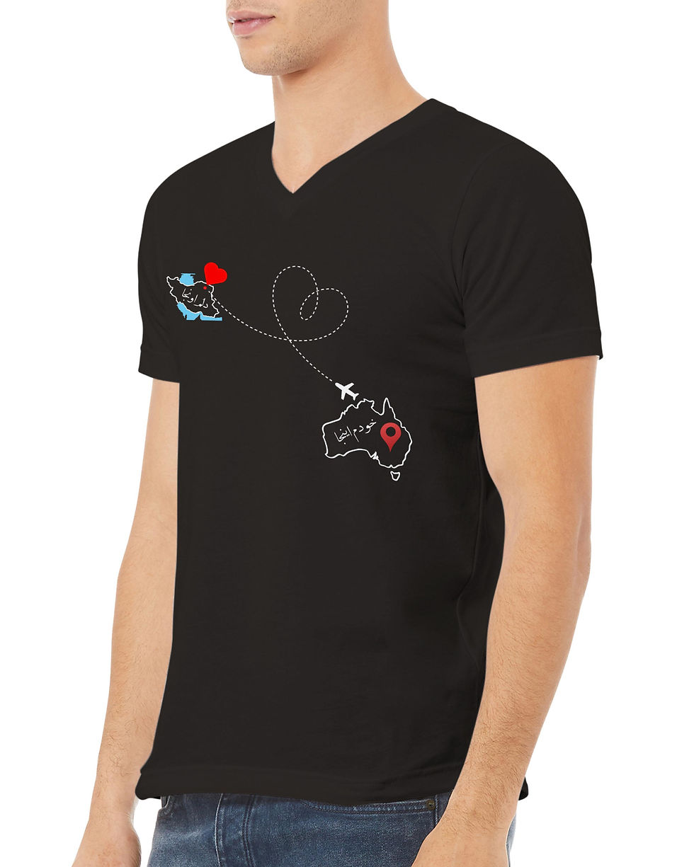 Thumbnail: Homesick Persian/Aussie | Premium Unisex V-Neck T-shirt