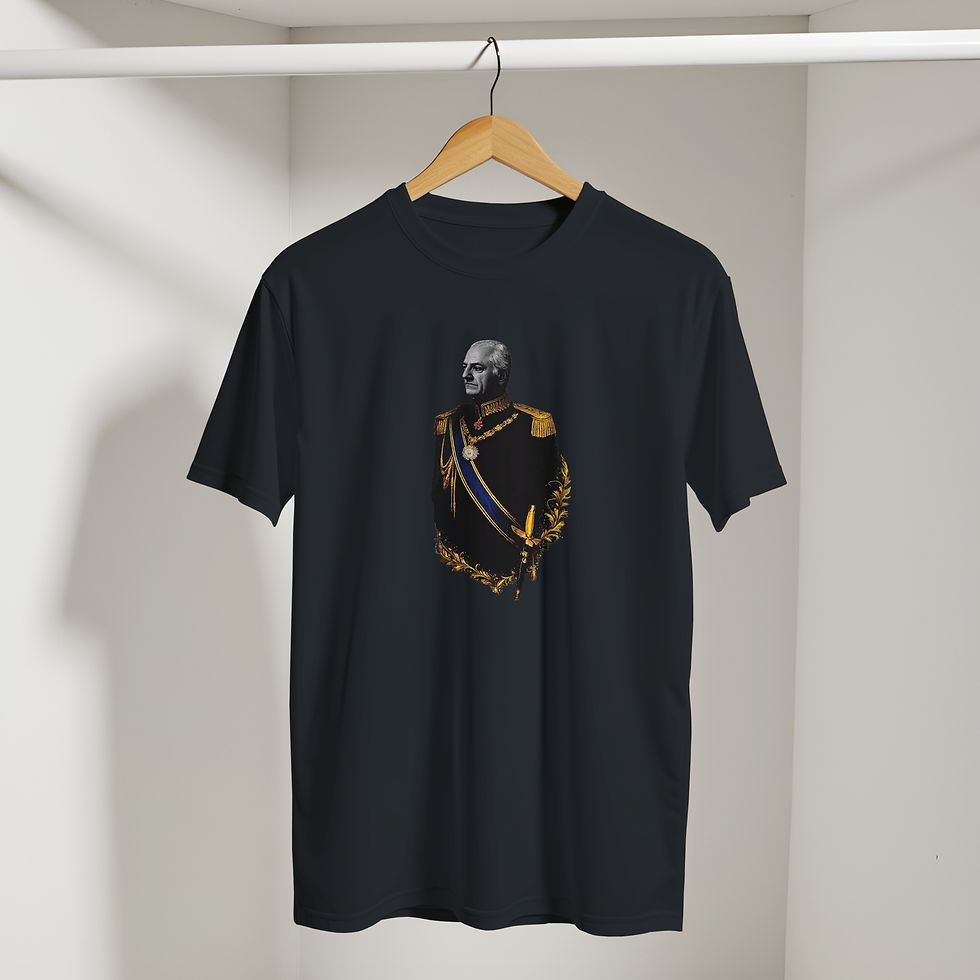 Thumbnail: King Pahlavi – Crown and Homeland | Unisex T-Shirt (Front & Back Print)