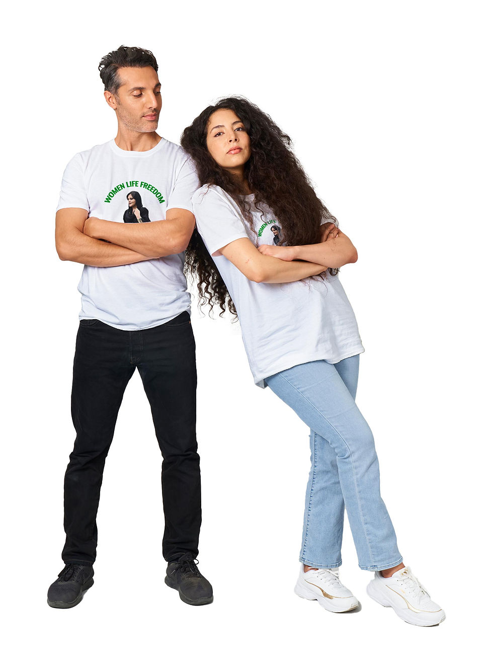 Thumbnail: Women Life Freedom | Classic Unisex Crewneck T-shirt | printed on the Front+Back