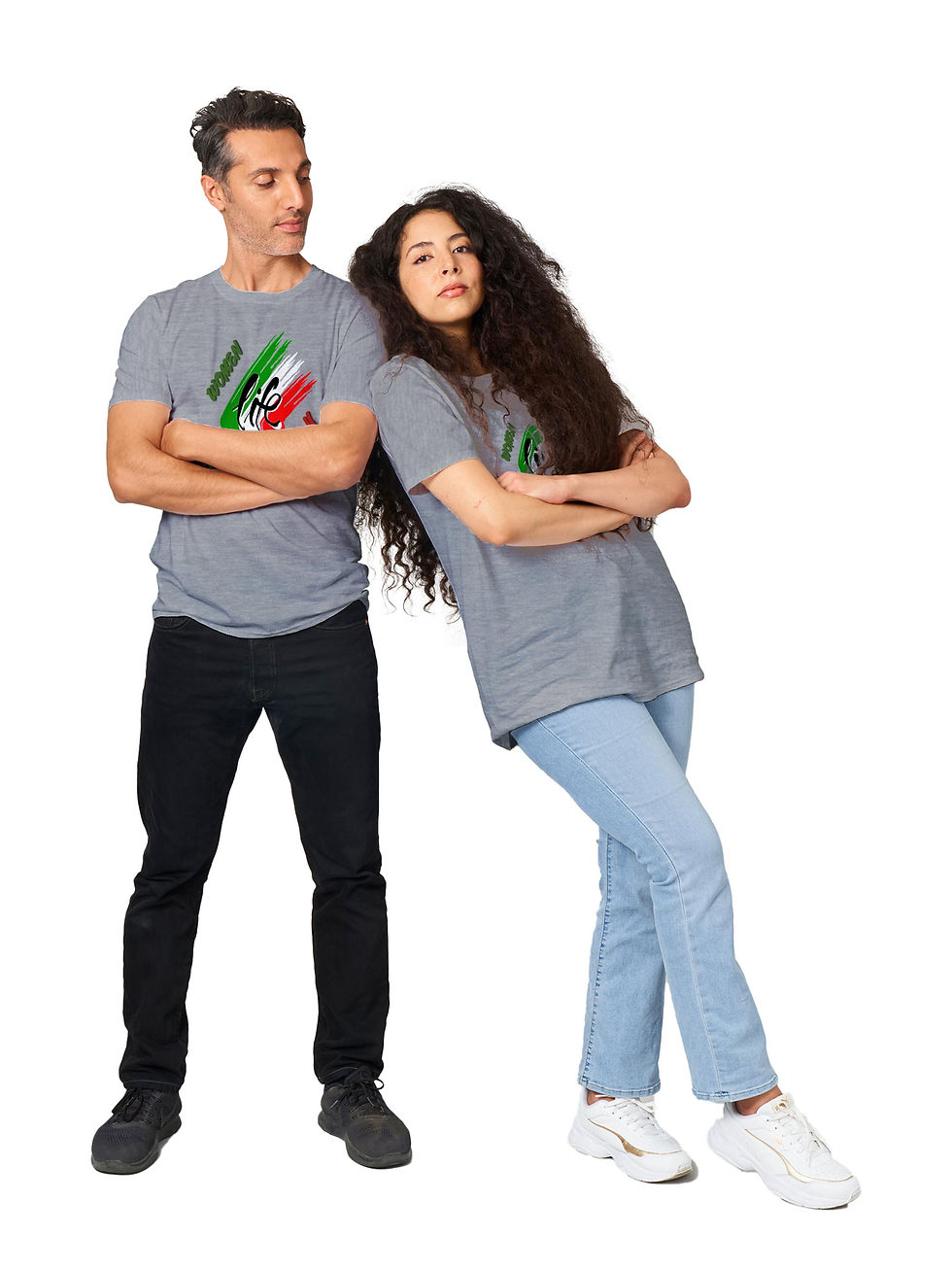 Thumbnail: Women Life Freedom | Classic Unisex Crewneck T-shirt | printed on the Front+Back