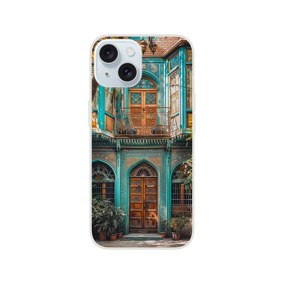 Thumbnail: Vintage Architecture Phone Case, Old Building Design 1 (Flexi Case)