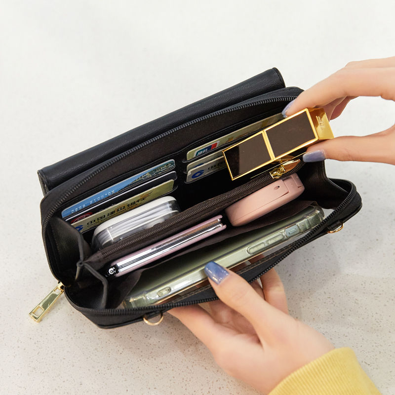 Thumbnail: RFID Blocking Crossbody Phone Purse Touch Screen Wallet Shoulder Strap Bag