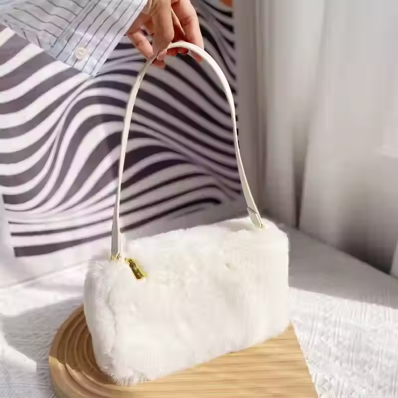 Thumbnail: Handbag - Plush Underarm  Shoulder Bag