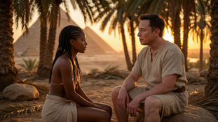 YOUNG WOMAN AND ELON MUSK